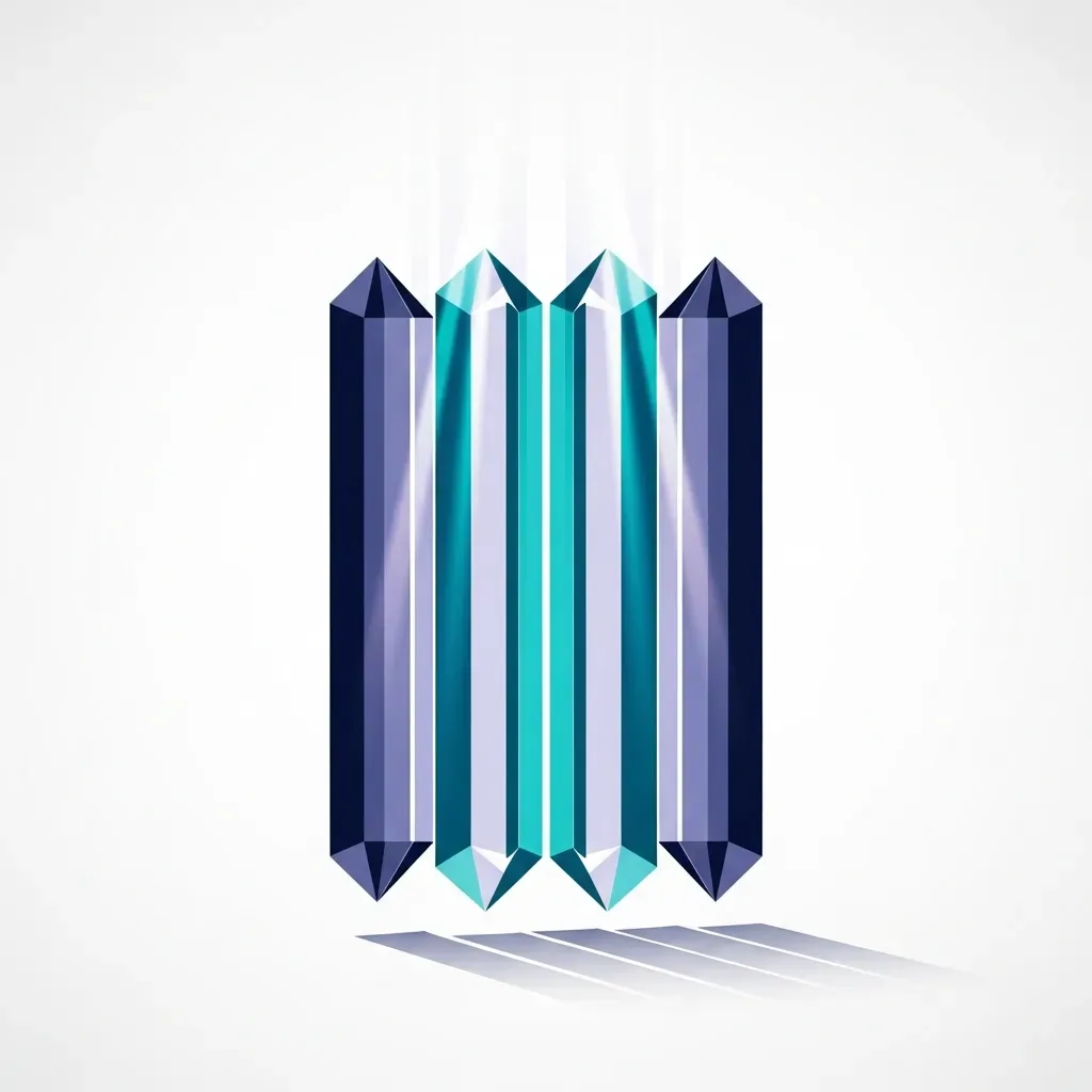 Transformer - 데이터 거버넌스를 투명한 유리 프리즘을 통해 깨끗하게 걸러내는 과정으로 시각화한 모습입니다.